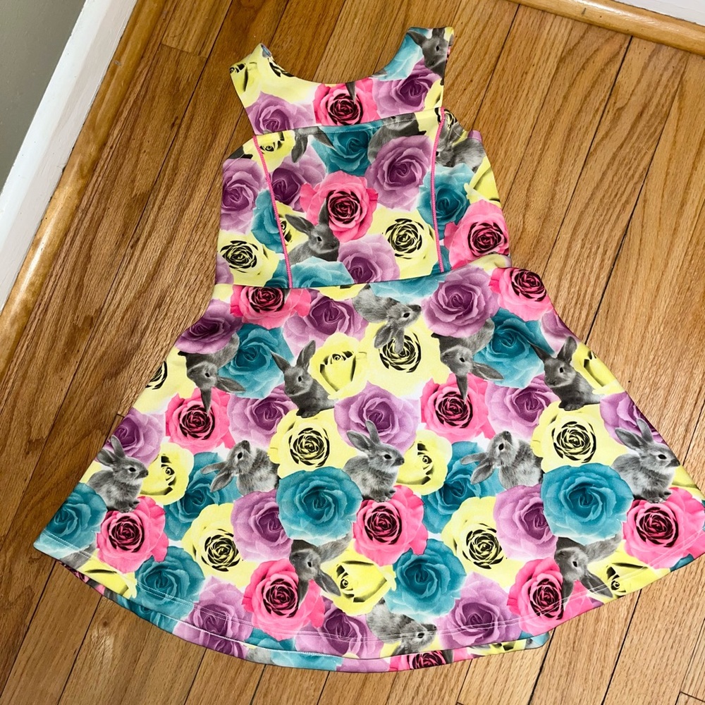 Pink,Blue,Purple,Yellow Easter Dress